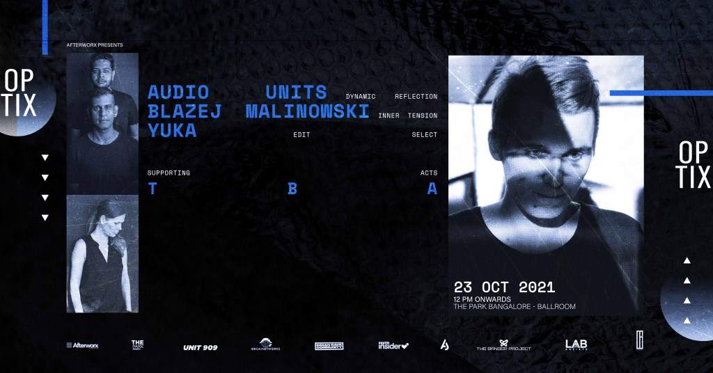 Optix feat. Blazej Malinowski // Audio Units // Yuka - フライヤー表