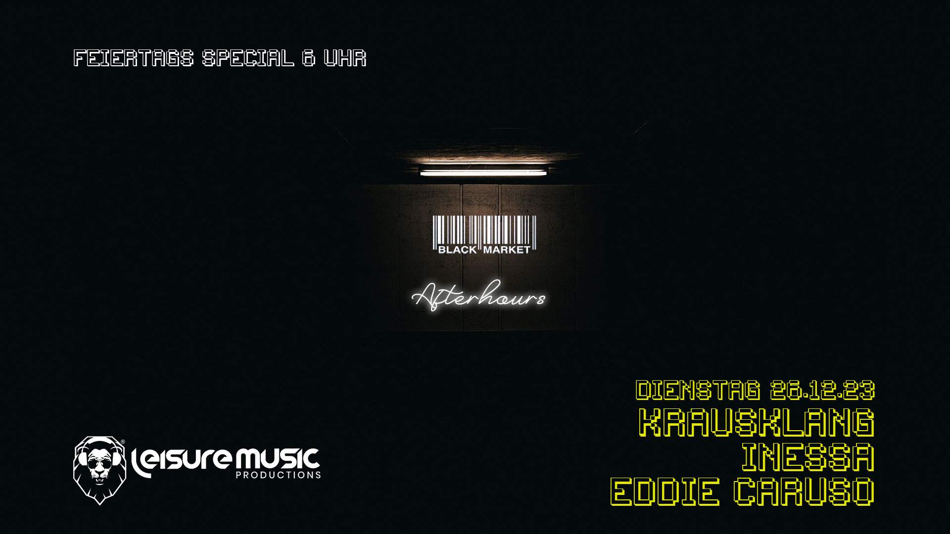 AFTERHOUR mit KRAUSKLANG INESSA EDDIE CARUSO at Black Market