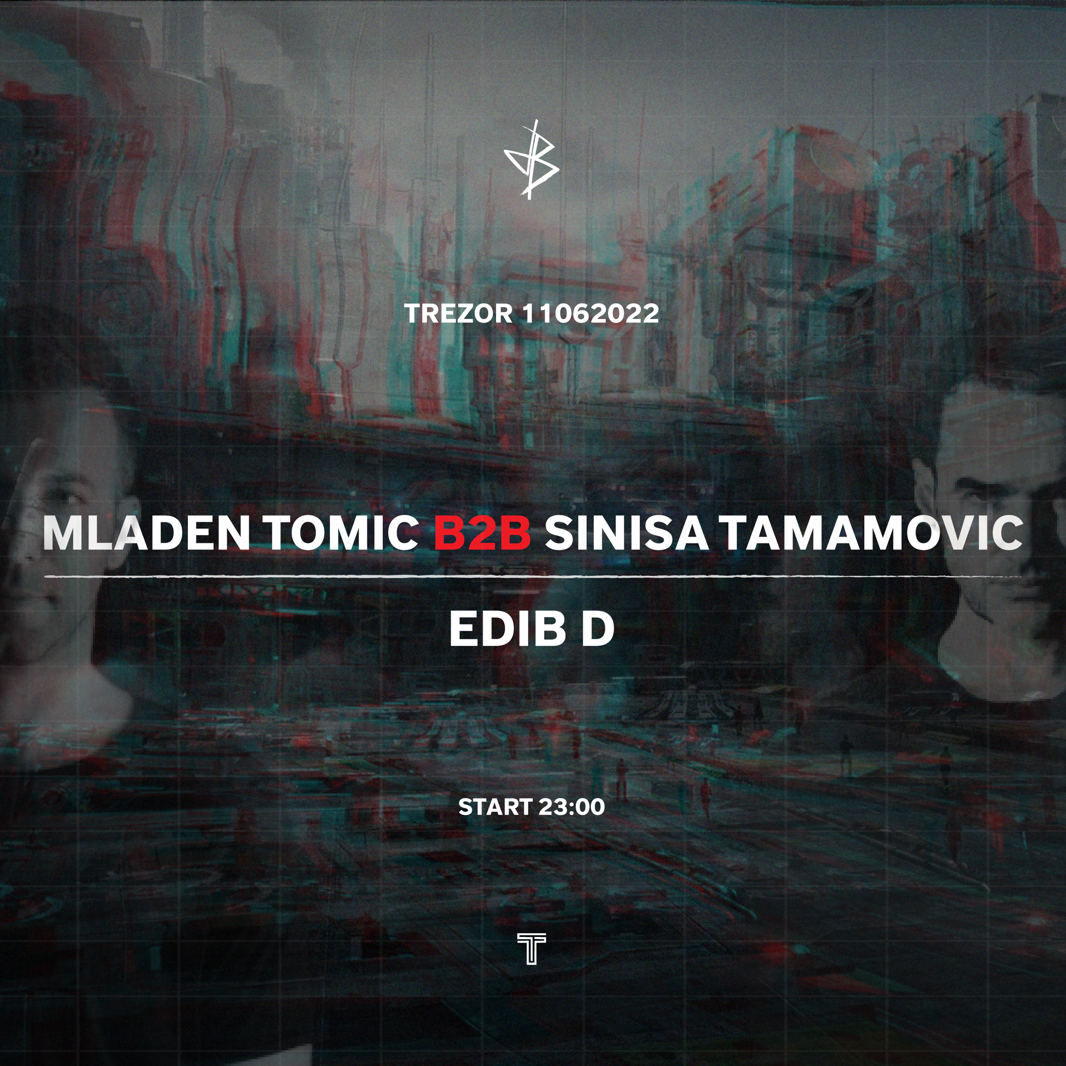 Mladen Tomic b2b Sinisa Tamamovic & Edib D - Sarajevo - フライヤー表