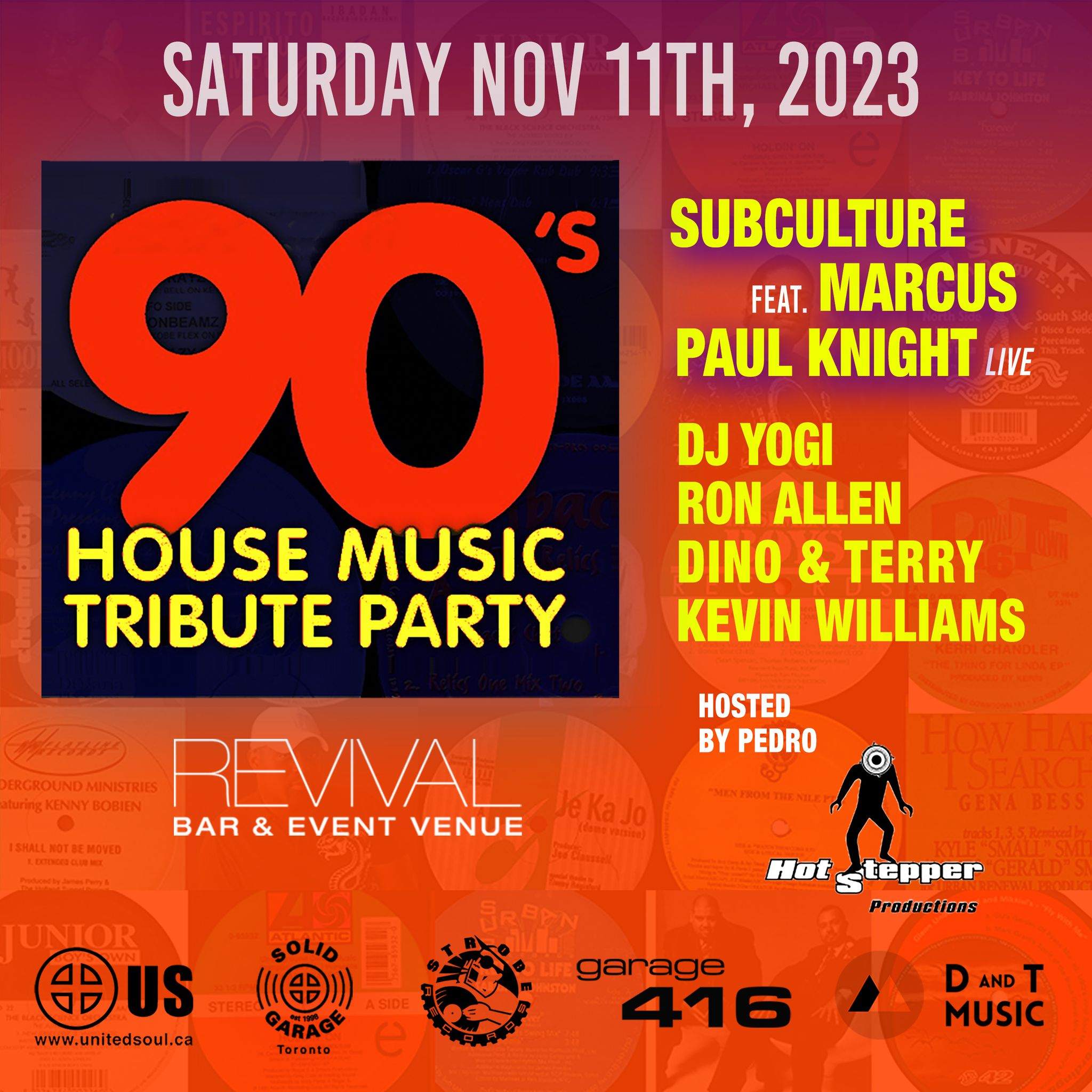 90's House Music Tribute Party - フライヤー裏