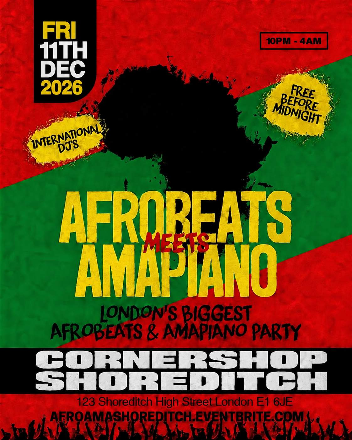 Afrobeats Meets Amapiano Shoreditch at The Cornershop Bar, London · Tickets
