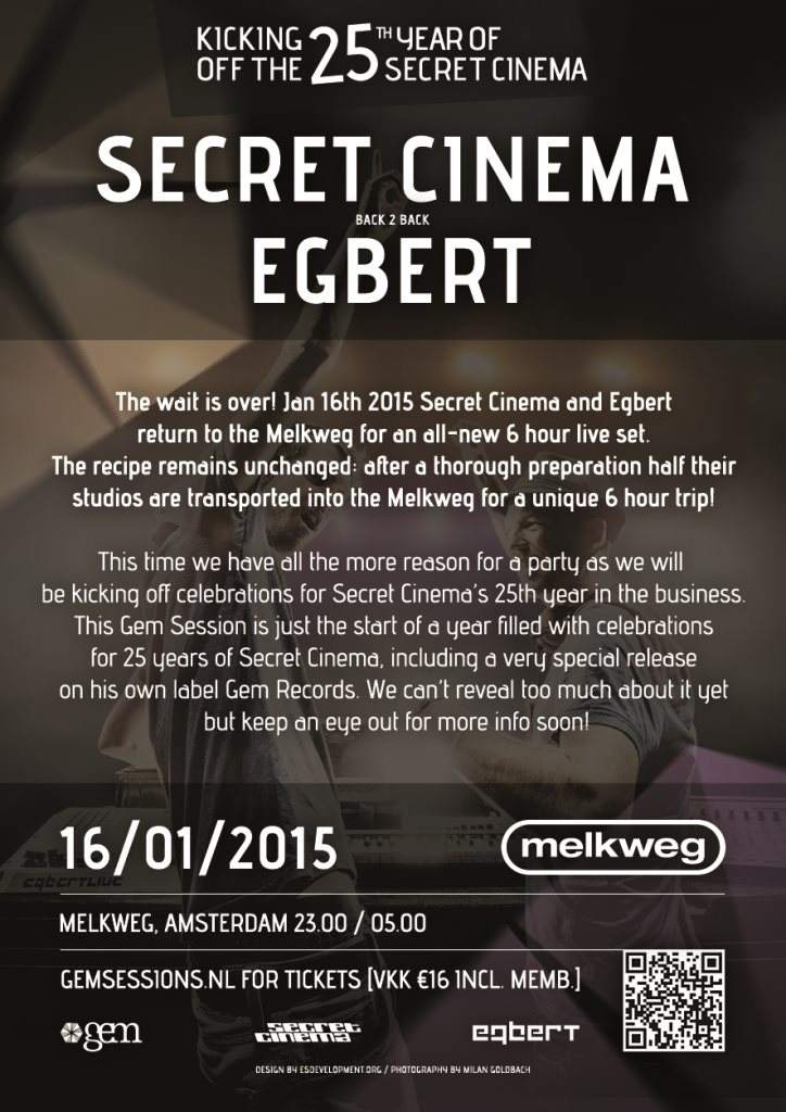 Secret Cinema & Egbert: a 6 Hour Live Gem Session - Página trasera