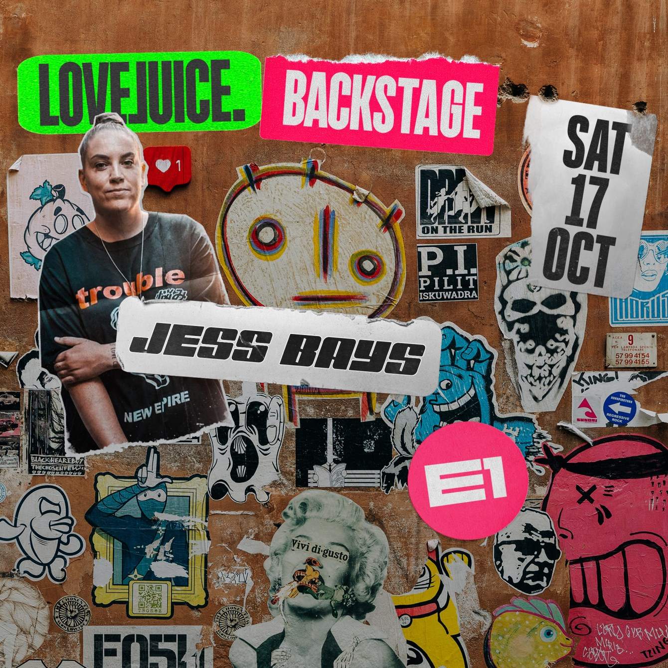 LoveJuice presents Backstage All Dayer with Jess Bays en E1, London