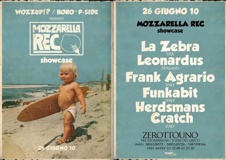 Mozzarella Recordings Show Case - Página frontal