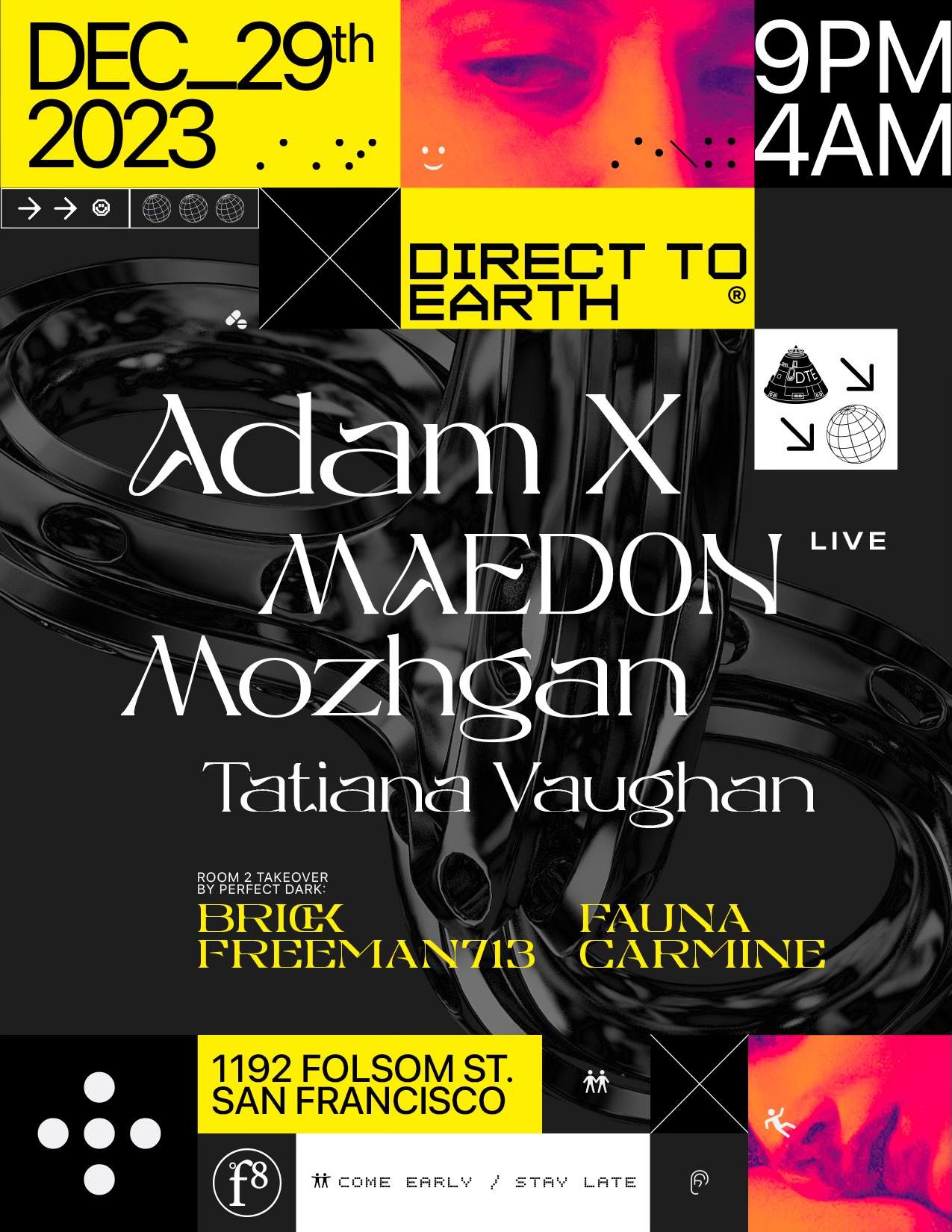 DTE Season Closer with Adam X, MAEDON, Mozhgan, Tatiana Vaughan and Perfect Dark - フライヤー表