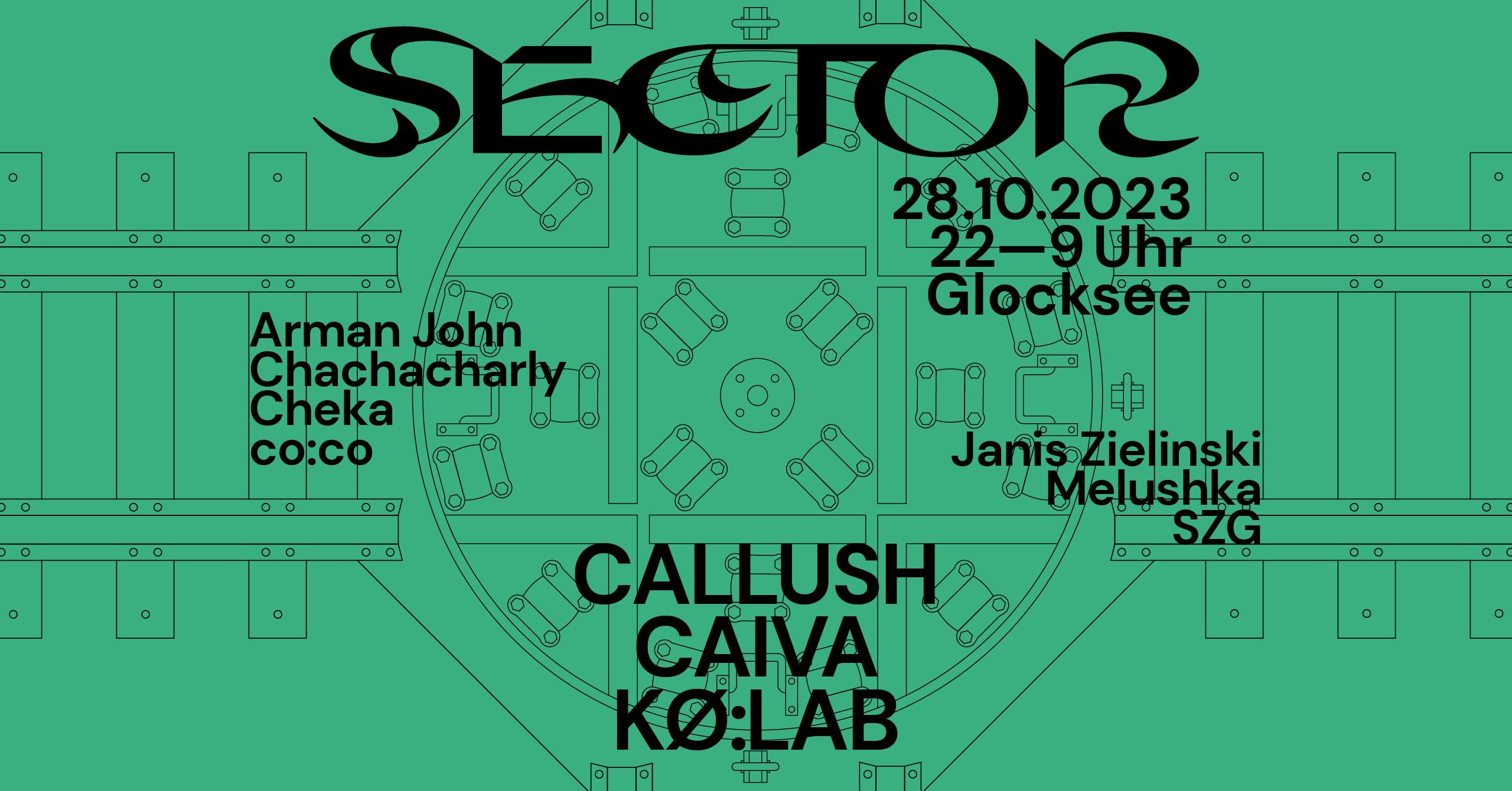 Sector with CALLUSH, CAIVA & Kø:lab - フライヤー表