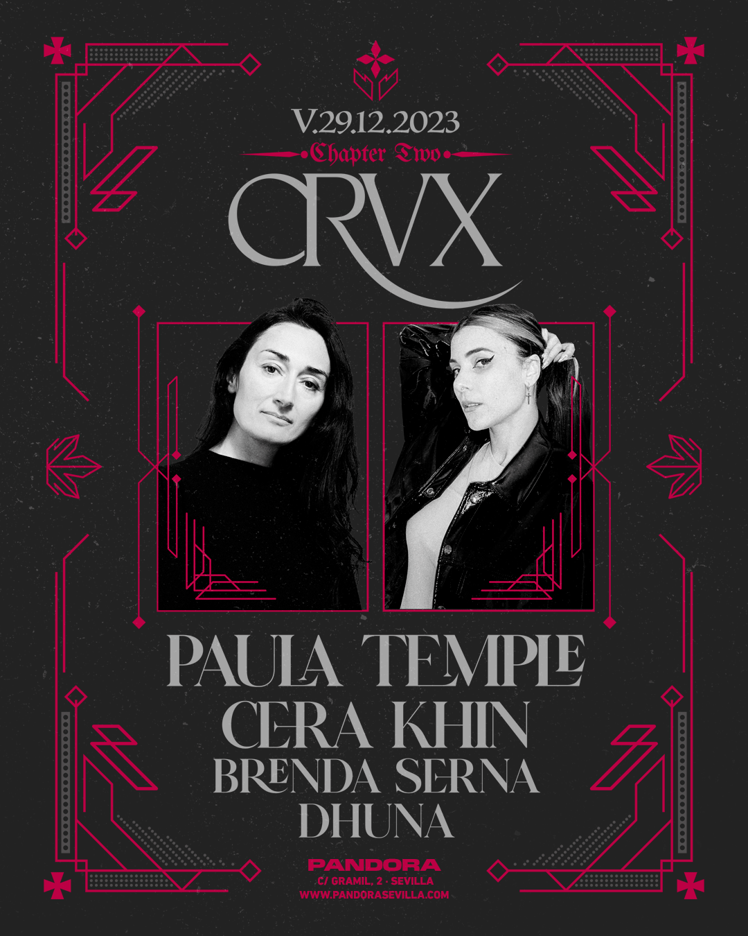 CRVX: Next Chapter with Paula Temple + Cera Khin + Brenda Serna + Dhuna - Página frontal