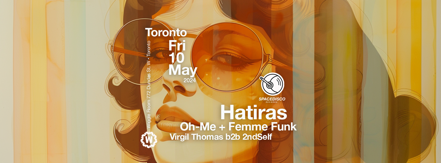 Spacedisco Records Toronto • Hatiras + Oh-Me, Femme Funk, Virgil Thomas, 2ndSelf - Página trasera