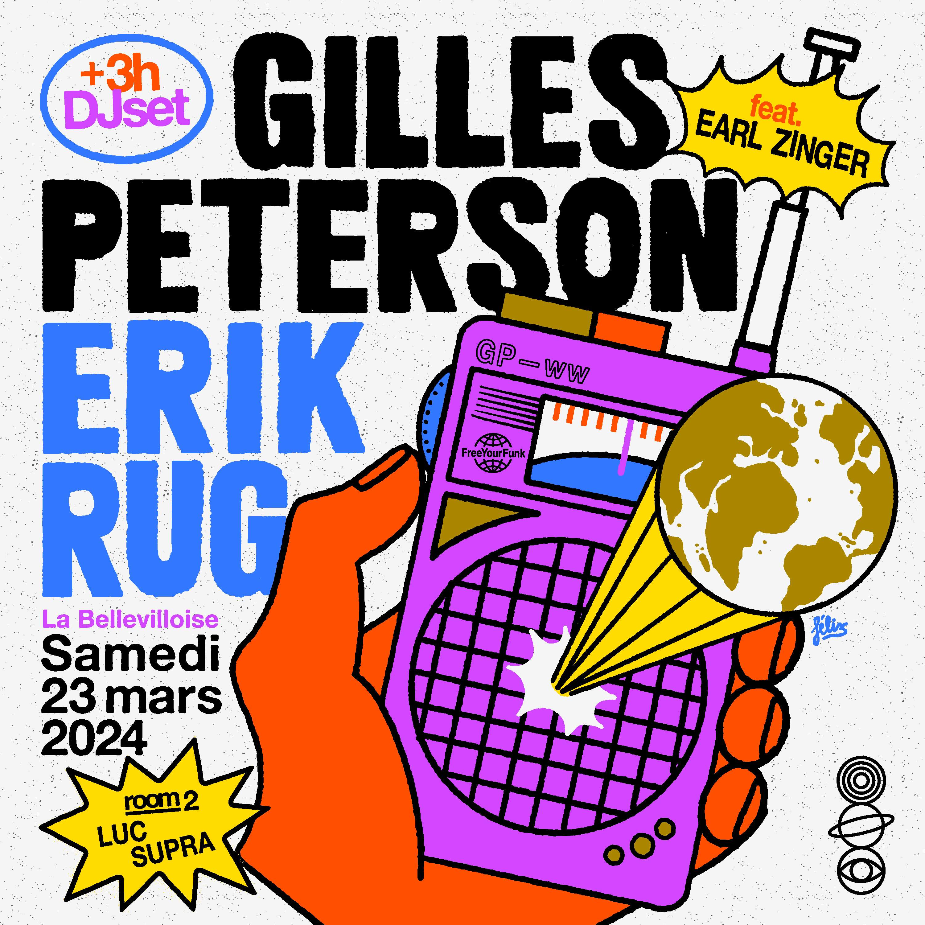 Free Your Funk: Gilles Peterson & Erik Rug - フライヤー表