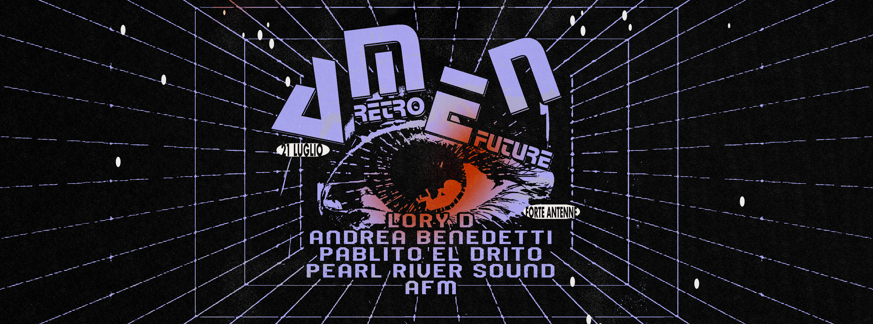 AMEN retro-future w/ Lory D, Andrea Benedetti, Pablito el Drito, Pearl River Sound, AFM, - フライヤー裏