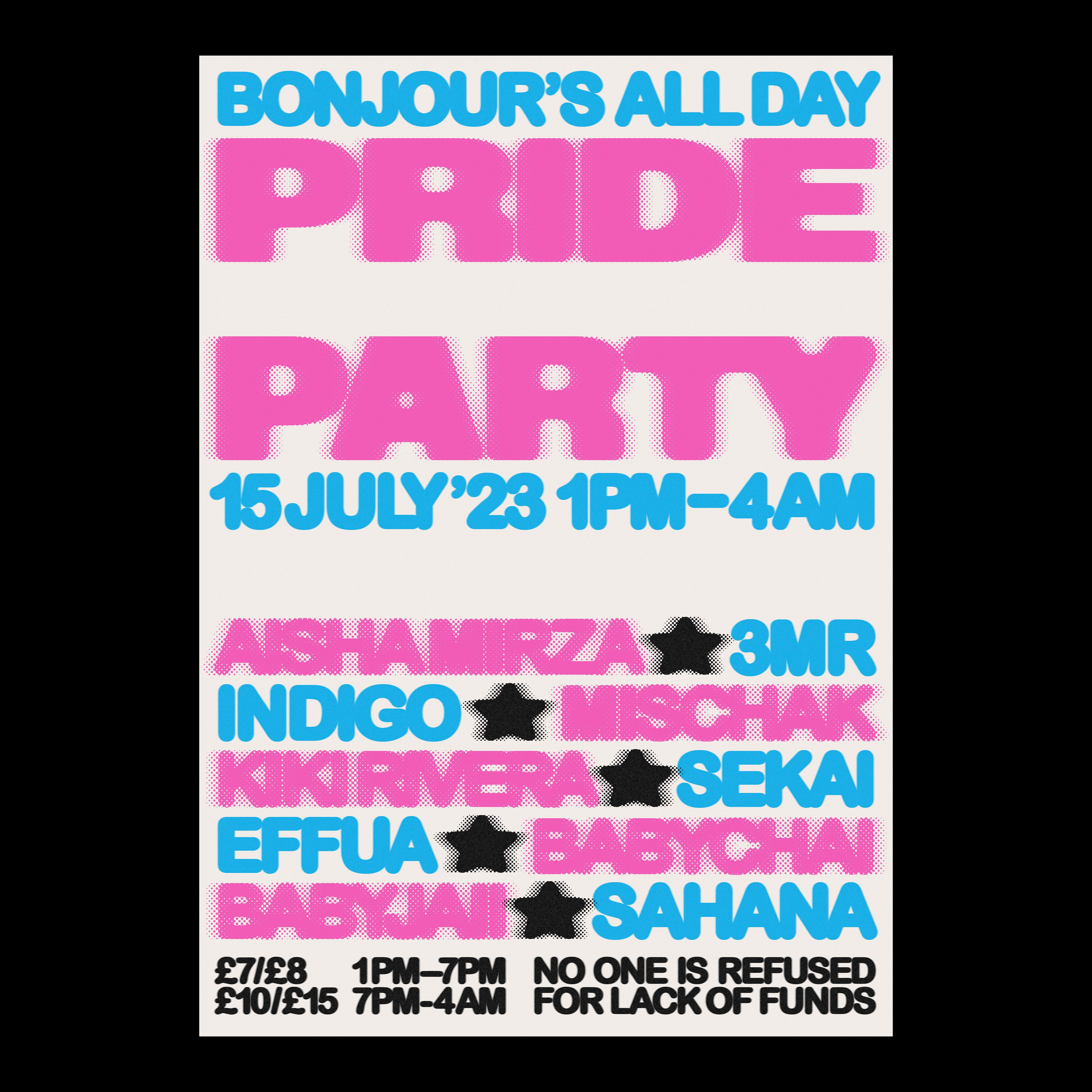 Bonjour Pride / Aisha Mirza  - フライヤー表