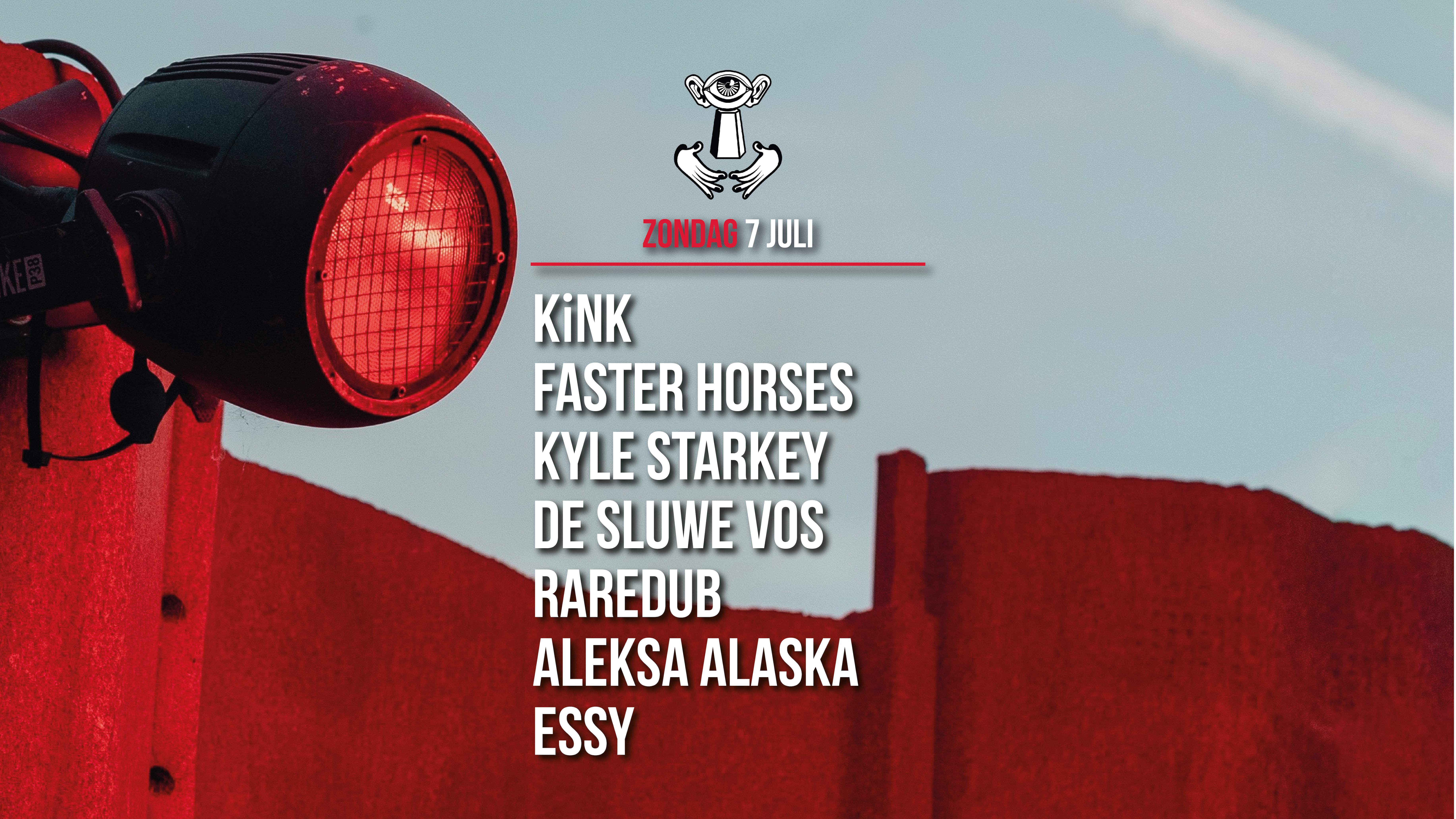 7 JULI - Thuishaven with KiNK / De Sluwe Vos / Faster Horses - フライヤー表