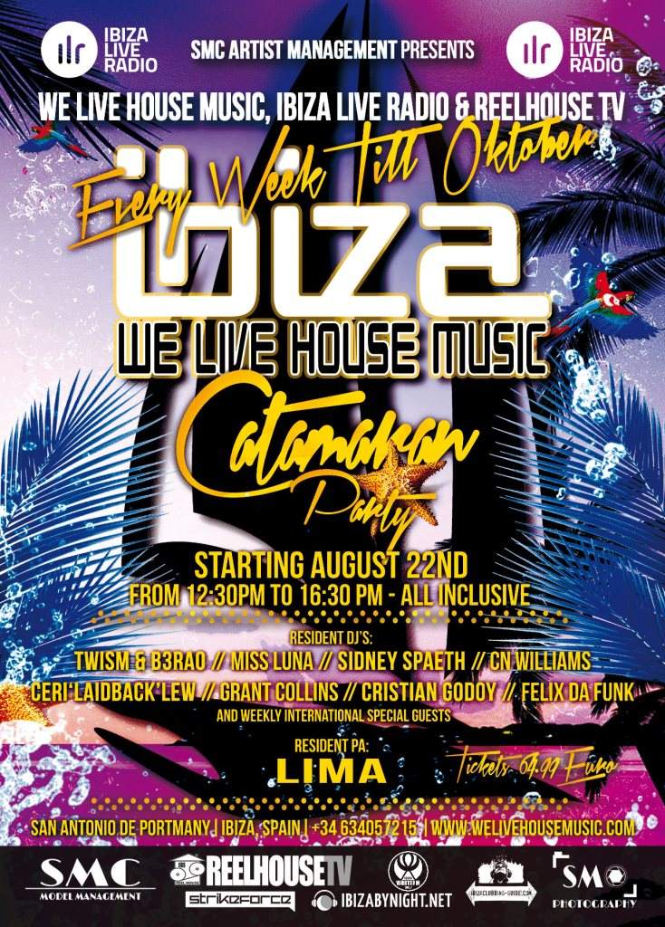 Ibiza - We Live House Music' - Catamaran Party - Página frontal