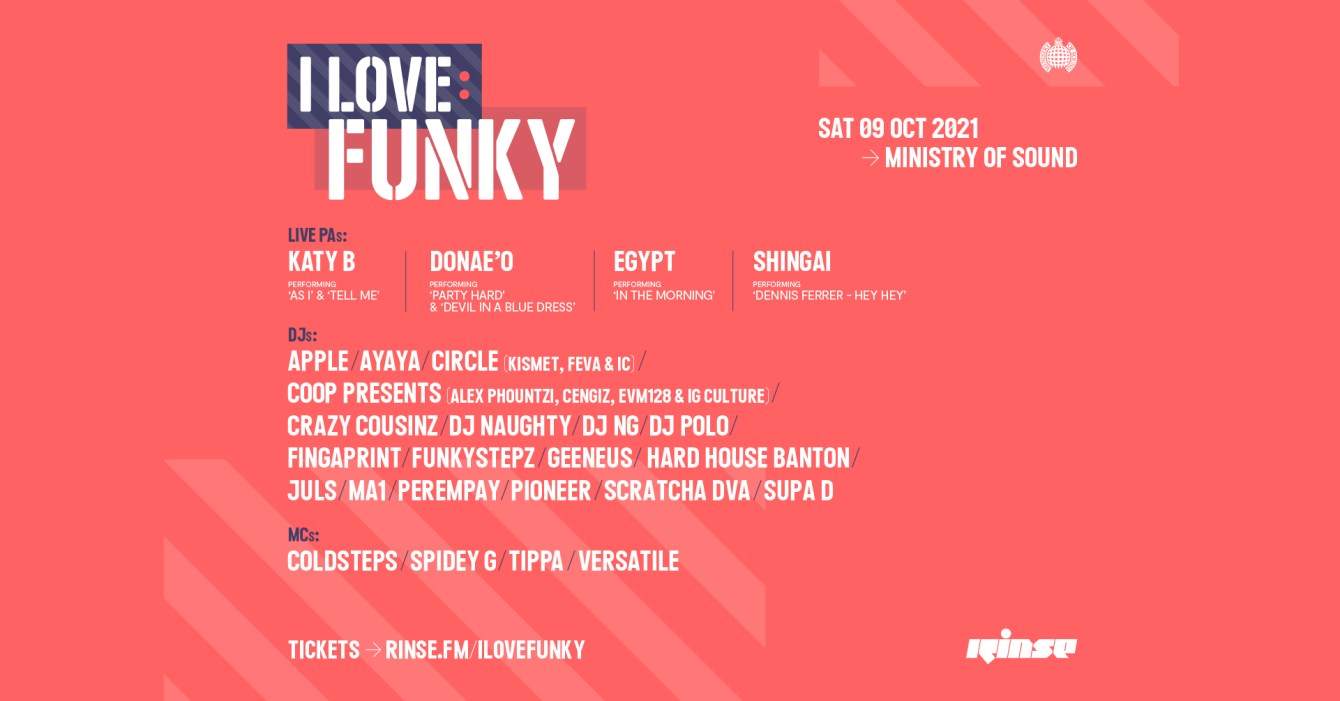 Rinse presents - I Love: Funky - フライヤー表