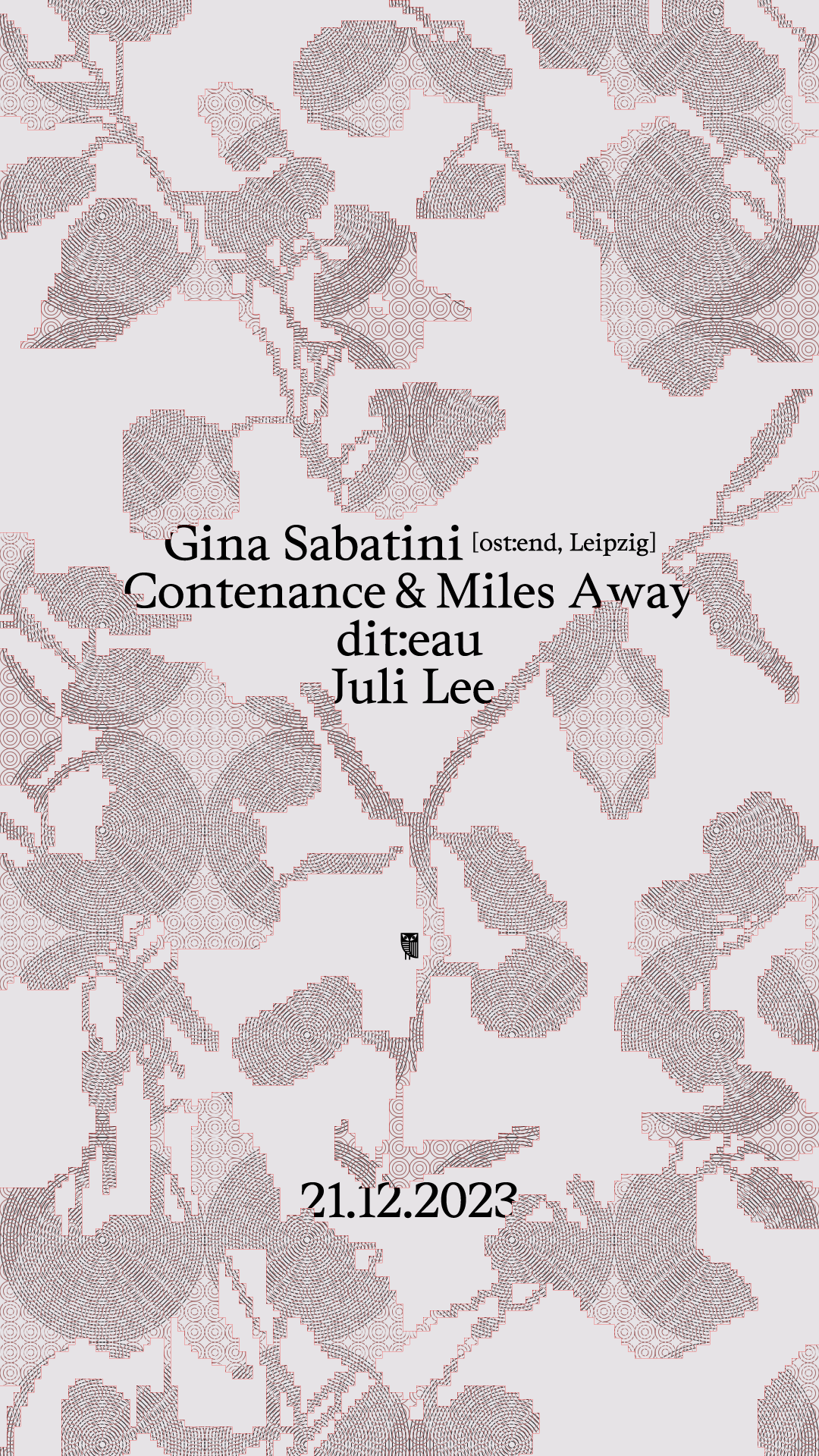 Gina Sabatini • Contenance & Miles Away • Juli Lee • dit:eau - フライヤー表