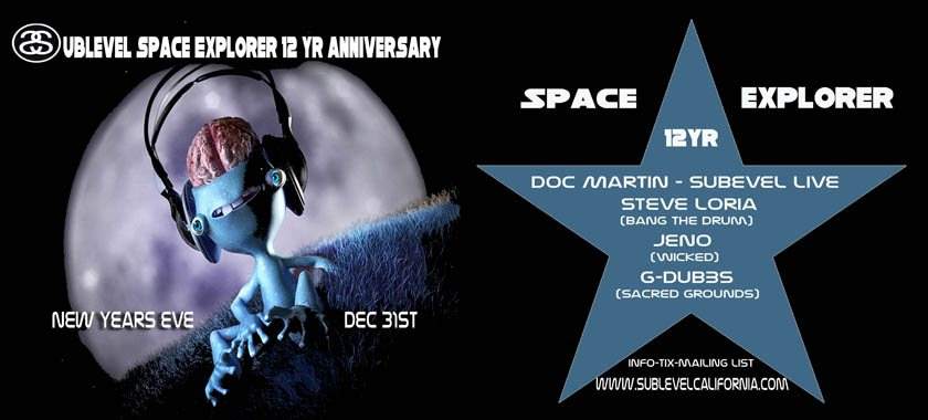 Sublevel Space Explorer 12 Yr. Anniversary - Página frontal