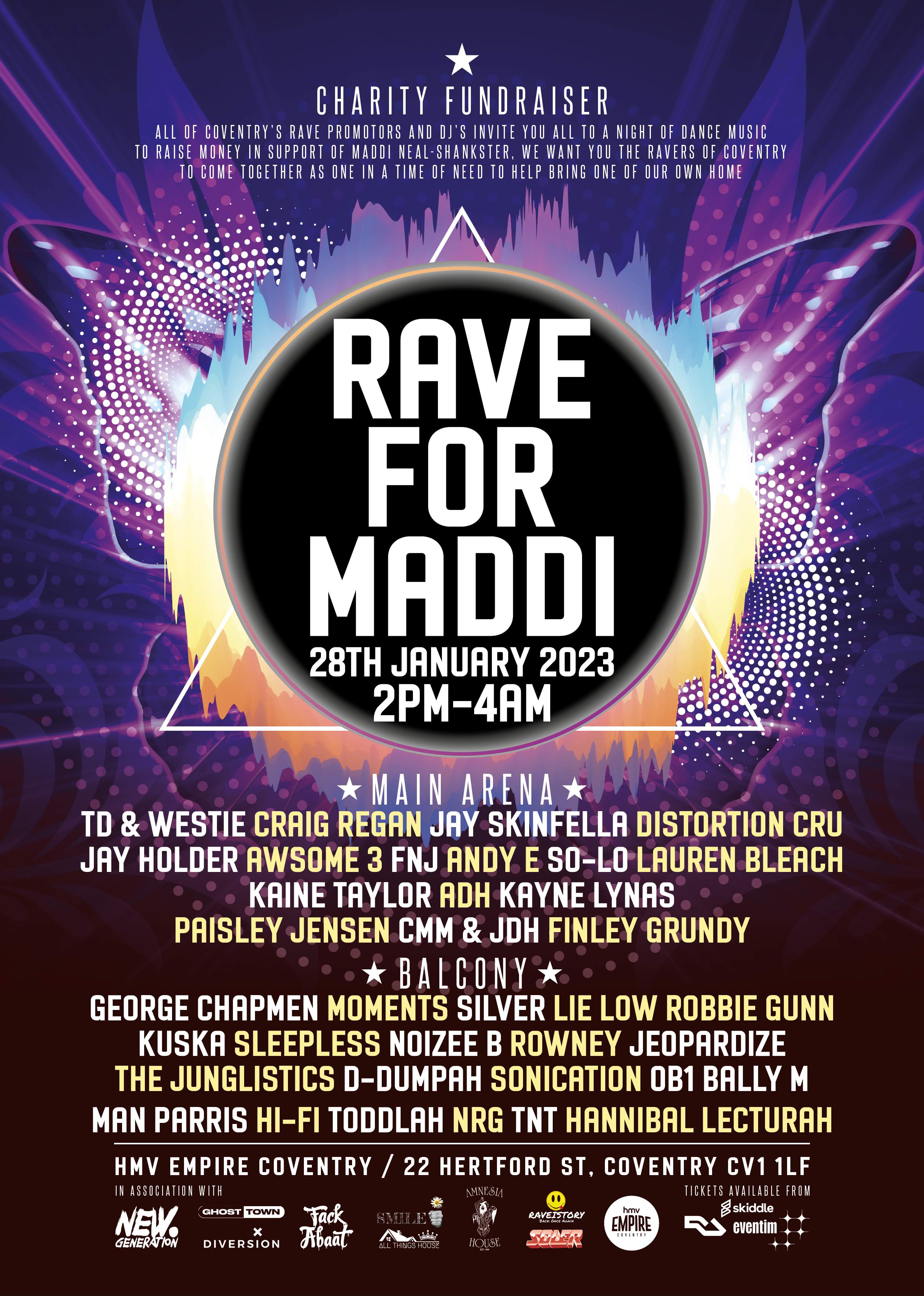 Rave for Maddi bij hmv Empire, Midlands