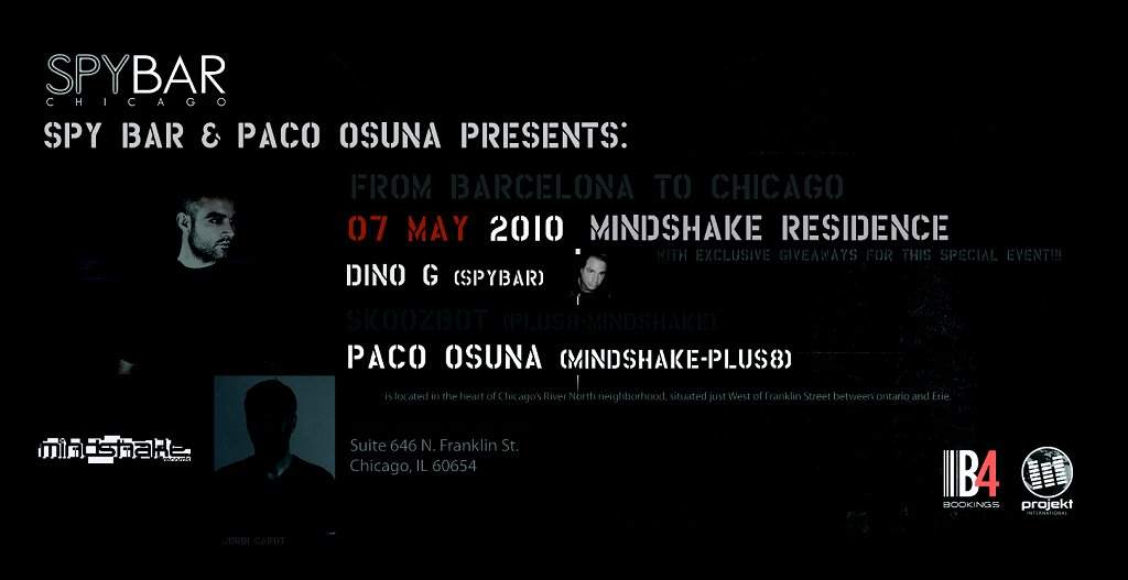 Paco Osuna & Spybar present: A Mindshake Residency Launch Party - フライヤー表
