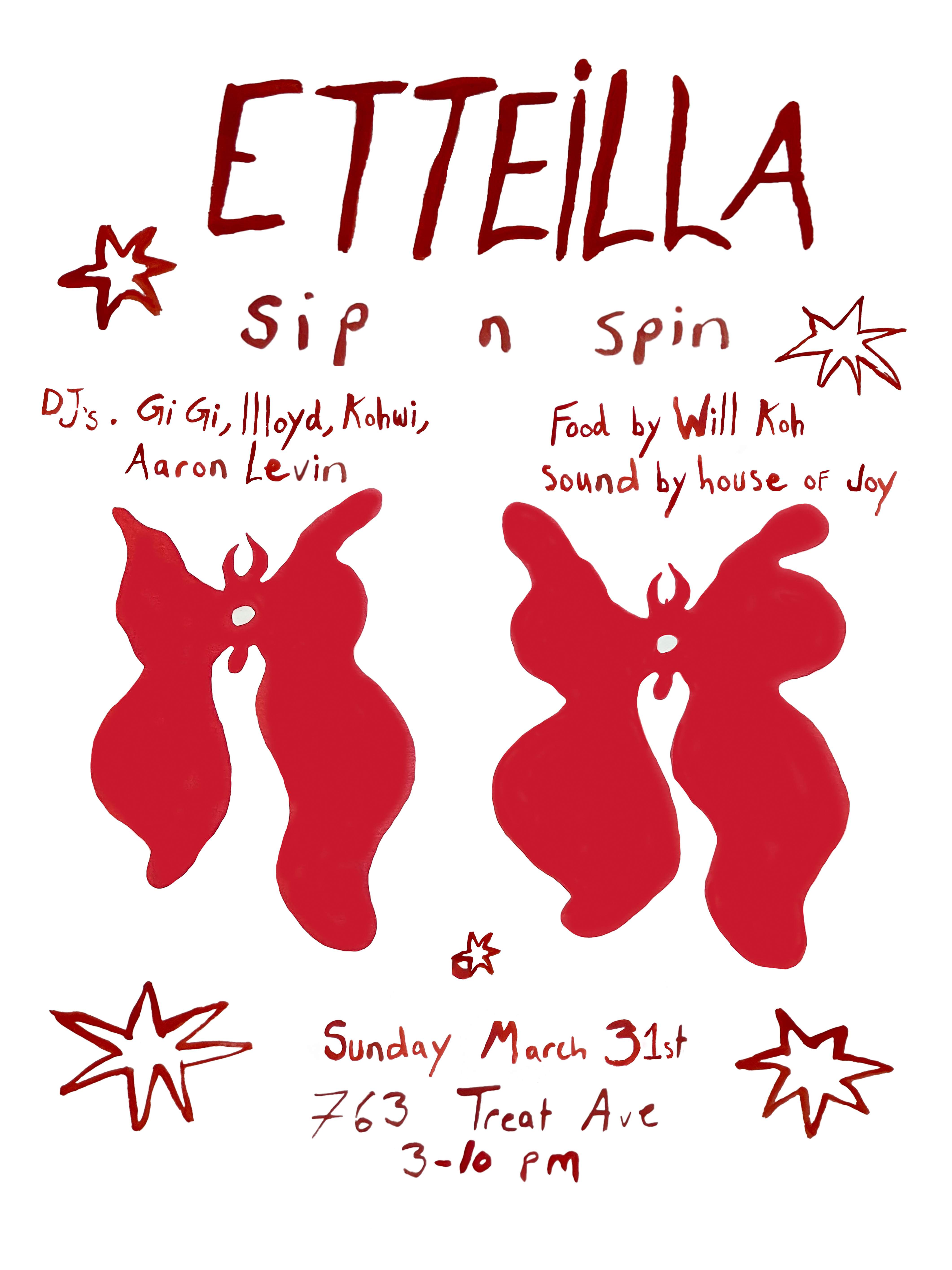 Etteilla Sip 'n Spin - フライヤー表