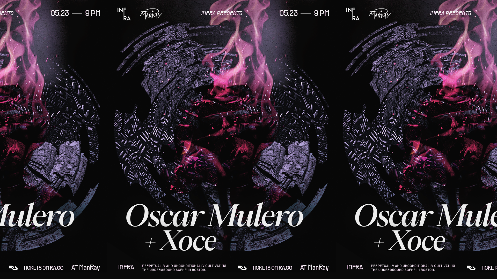 Infra presents Oscar Mulero & Xoce - フライヤー表