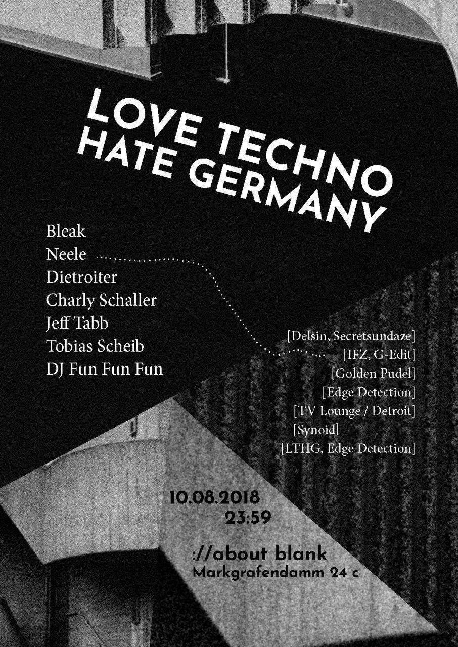 Love Techno - Hate Germany - フライヤー表