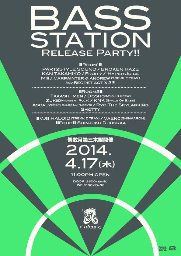Bass Station P2S RMX Album Release Party - フライヤー表
