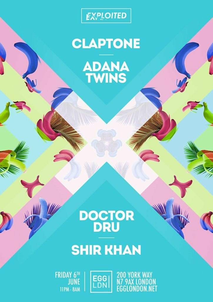 X & Exploited Records: Claptone, Adana Twins, Doctor Dru & Shir Khan - Página frontal
