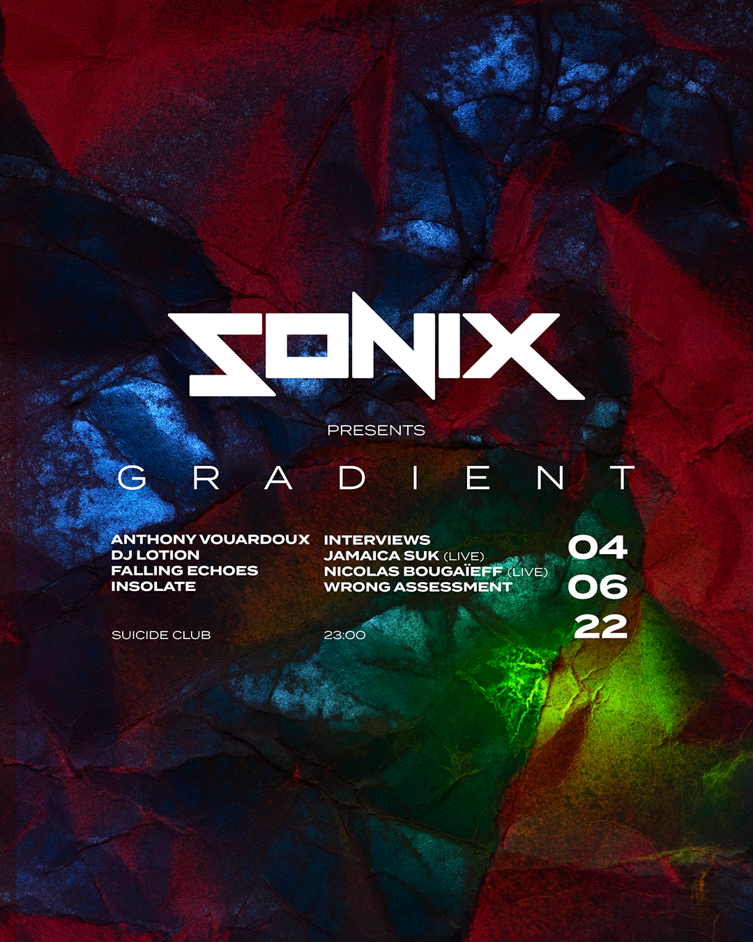 SONIX.08 x GRADIENT - Página frontal