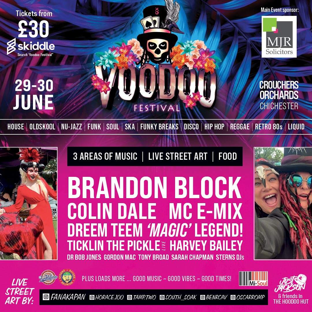 Voodoo festival at Crouchers Orchards, Chichester Po20 7EH, South + East