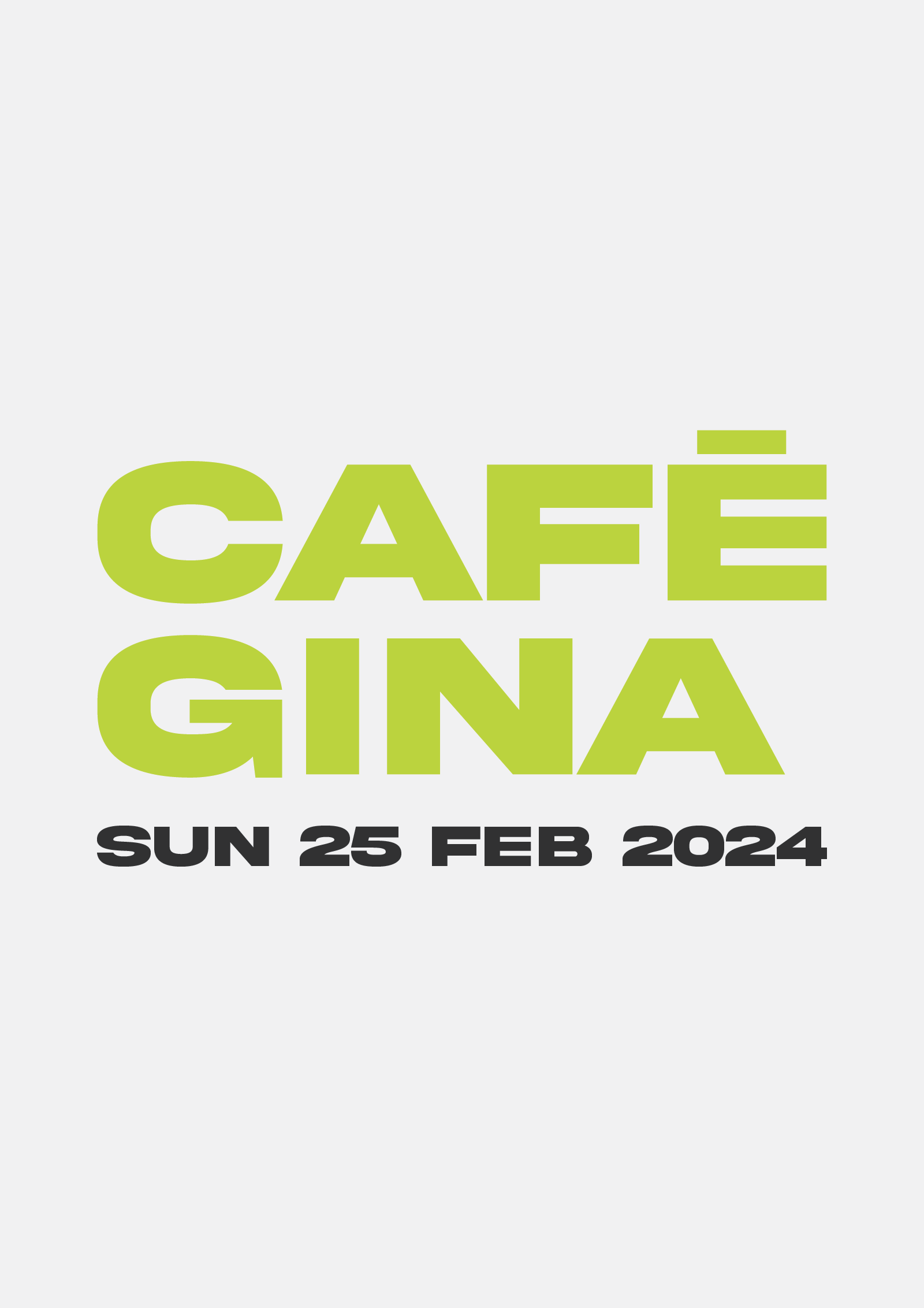 CAFÉ GINA 4 with Lennart - フライヤー表