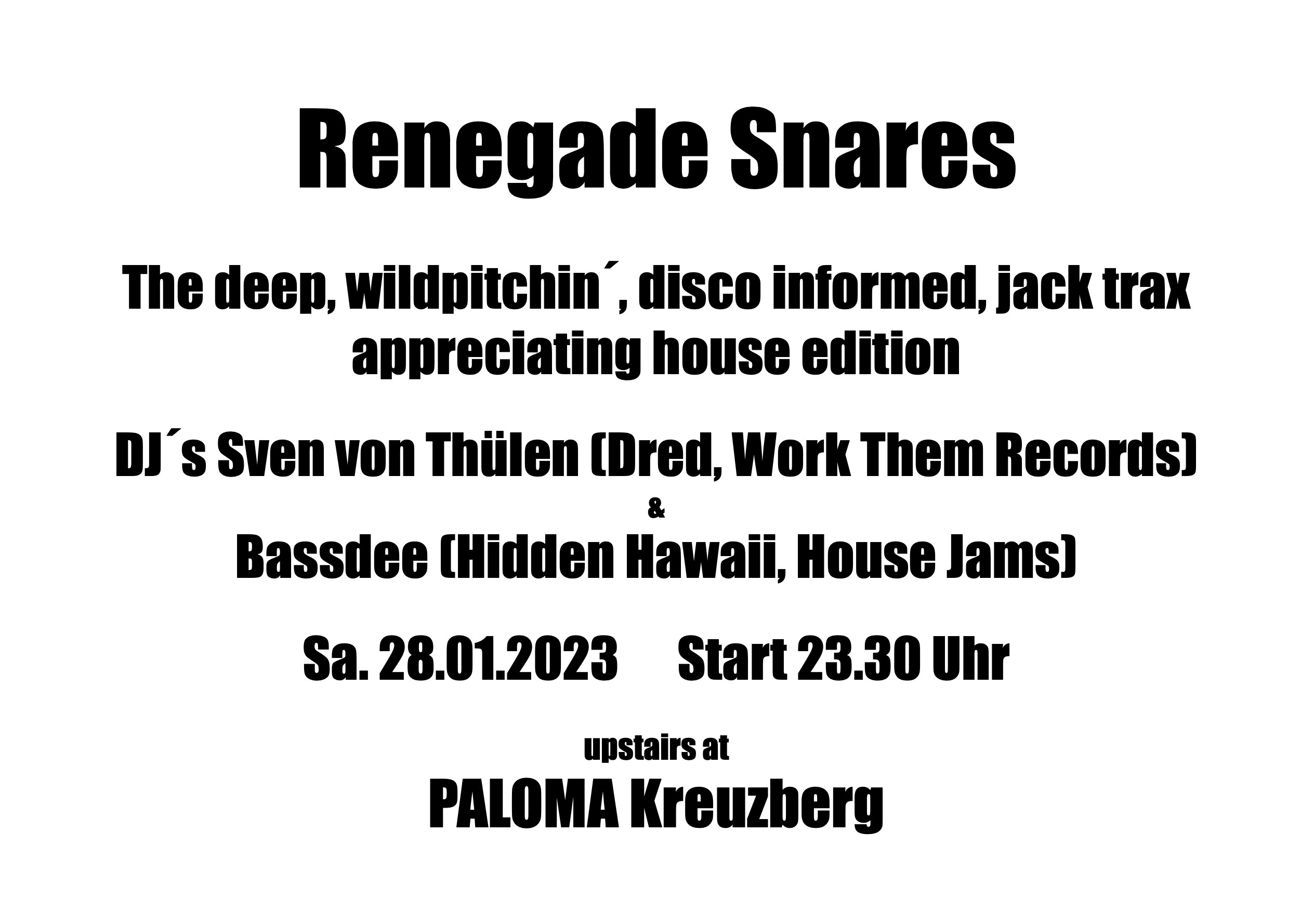 Renegade Snares - The House Edition - Página frontal