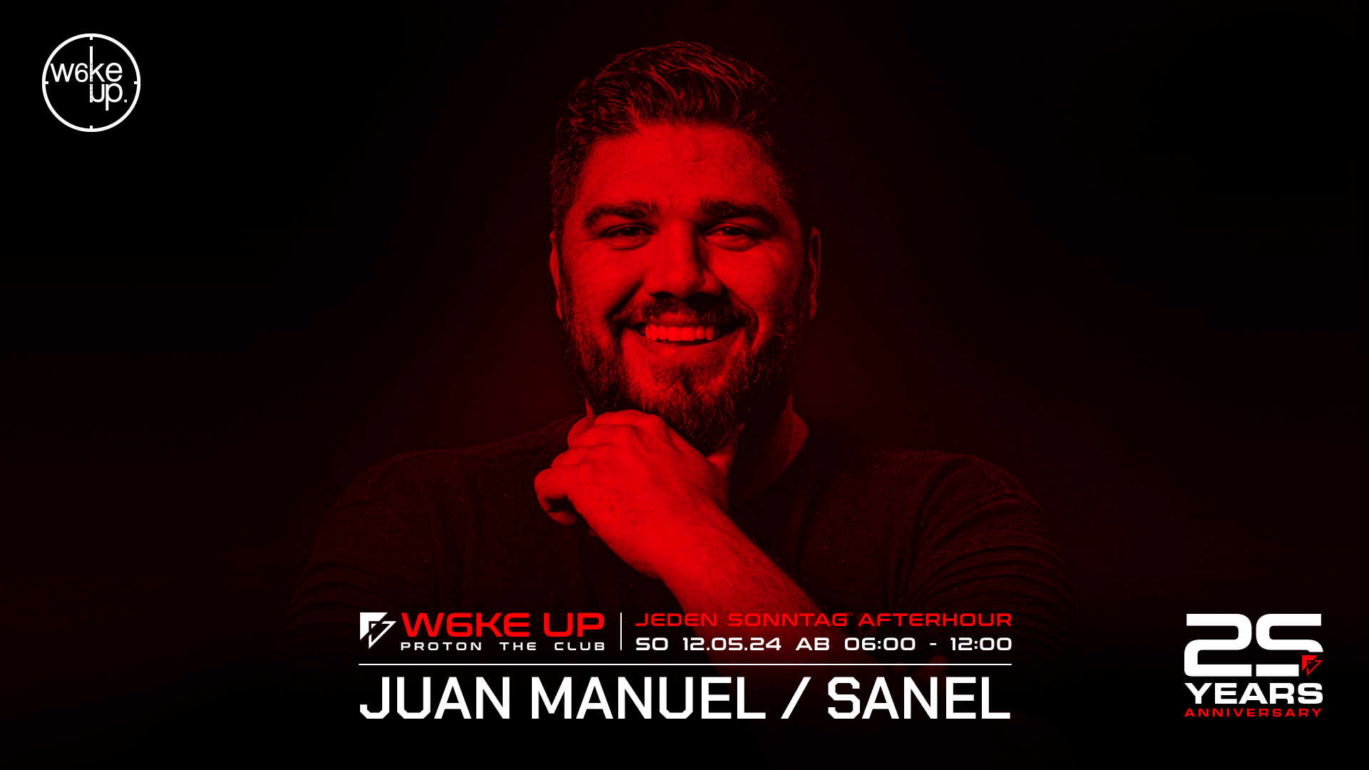 W6ke UP Afterhour with JUAN MANUEL & Sanel - Página frontal