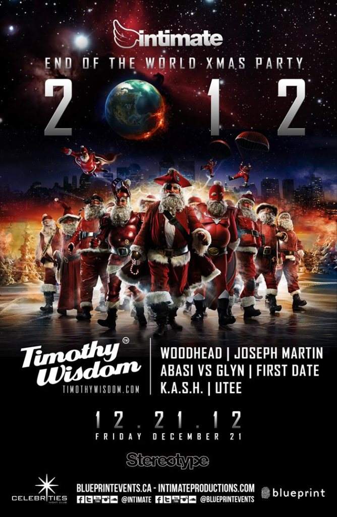 Intimate End Of The World Xmas Party: Stereotype Fridays: Celebrities Nightclub: Intimate - フライヤー表