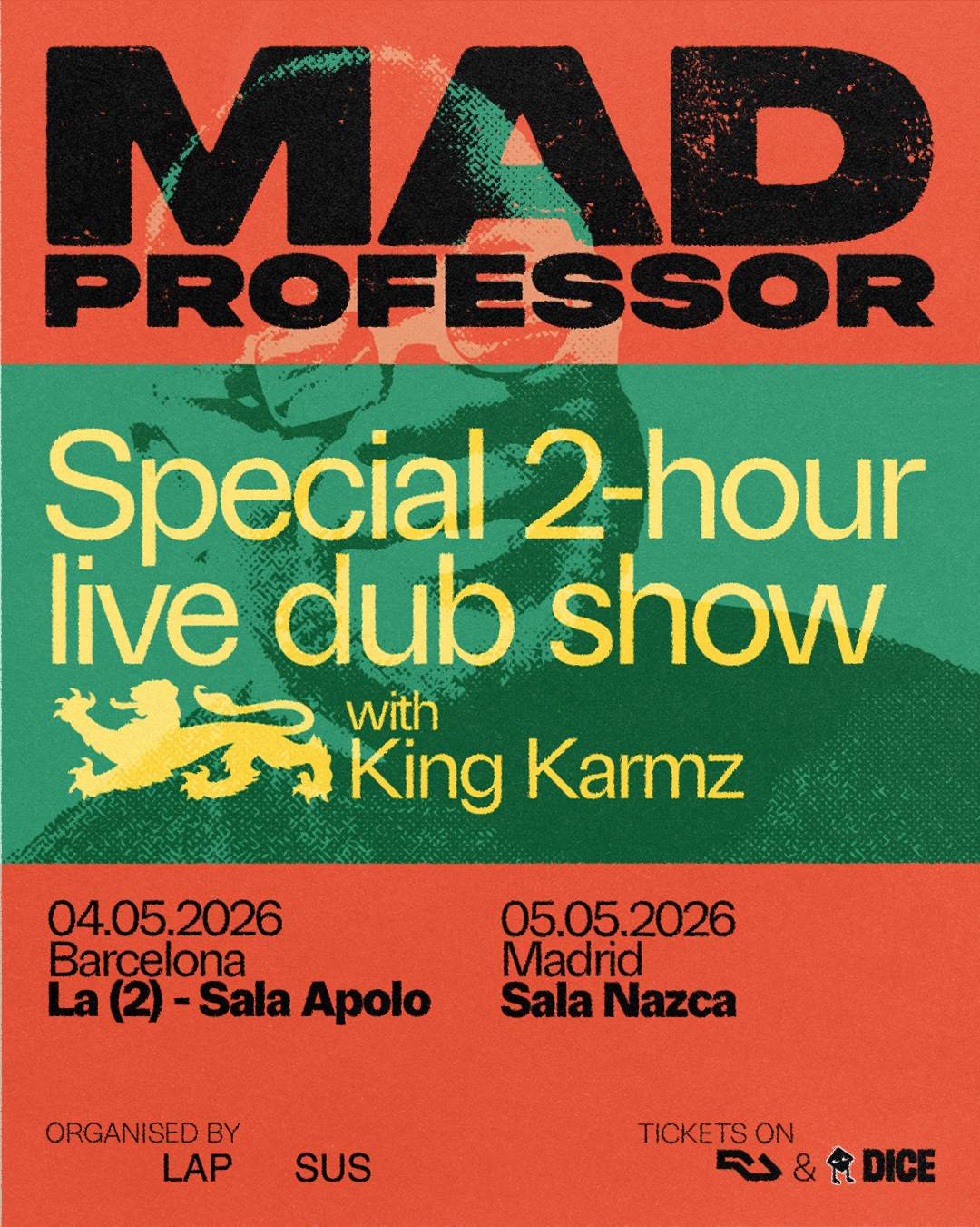 Mad Professor (2-hour live dub show) at Sala Nazca, Madrid