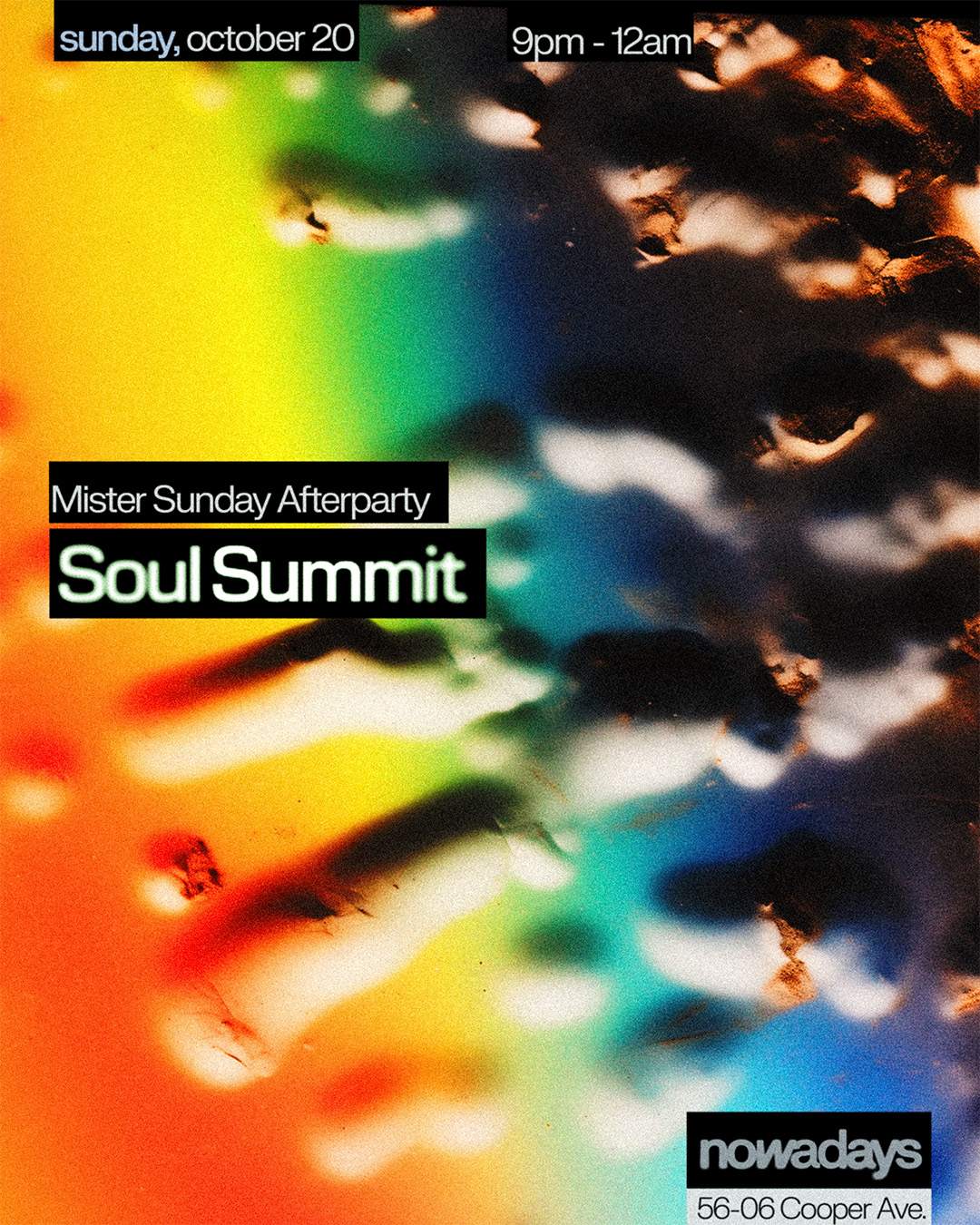 Mister Sunday Afterparty Soul Summit at Nowadays, New York City