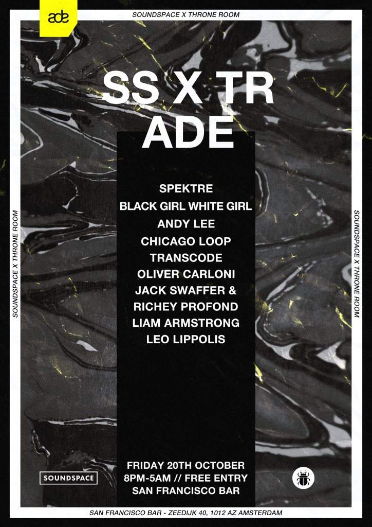 Soundspace X Throne Room ADE 2017 - フライヤー表