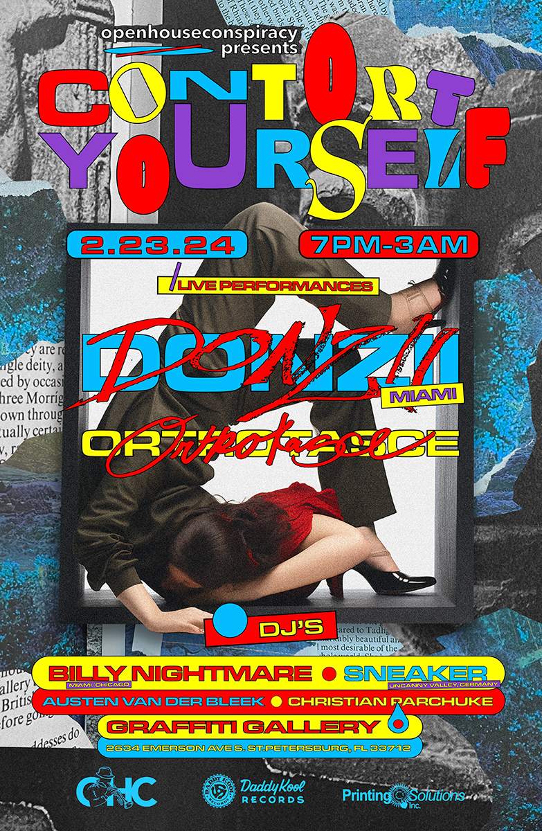 Contort Yourself with Donzii (MIA) + Ortrotasce (LIVE) & Sneaker (GER)  Billy Nightmare (MIA) - フライヤー表