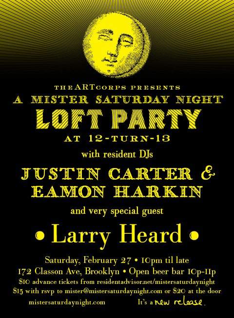 Mister Saturday Night Loft Party with Larry Heard - Página trasera