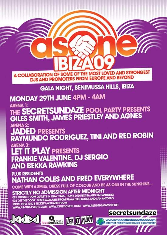 As One Ibiza 09 - フライヤー表