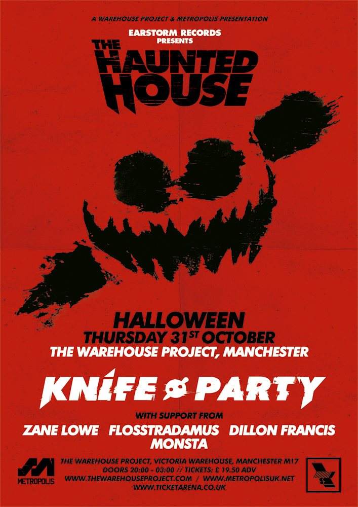 The Warehouse Project – Knife Party presents: Haunted House at - Main Image