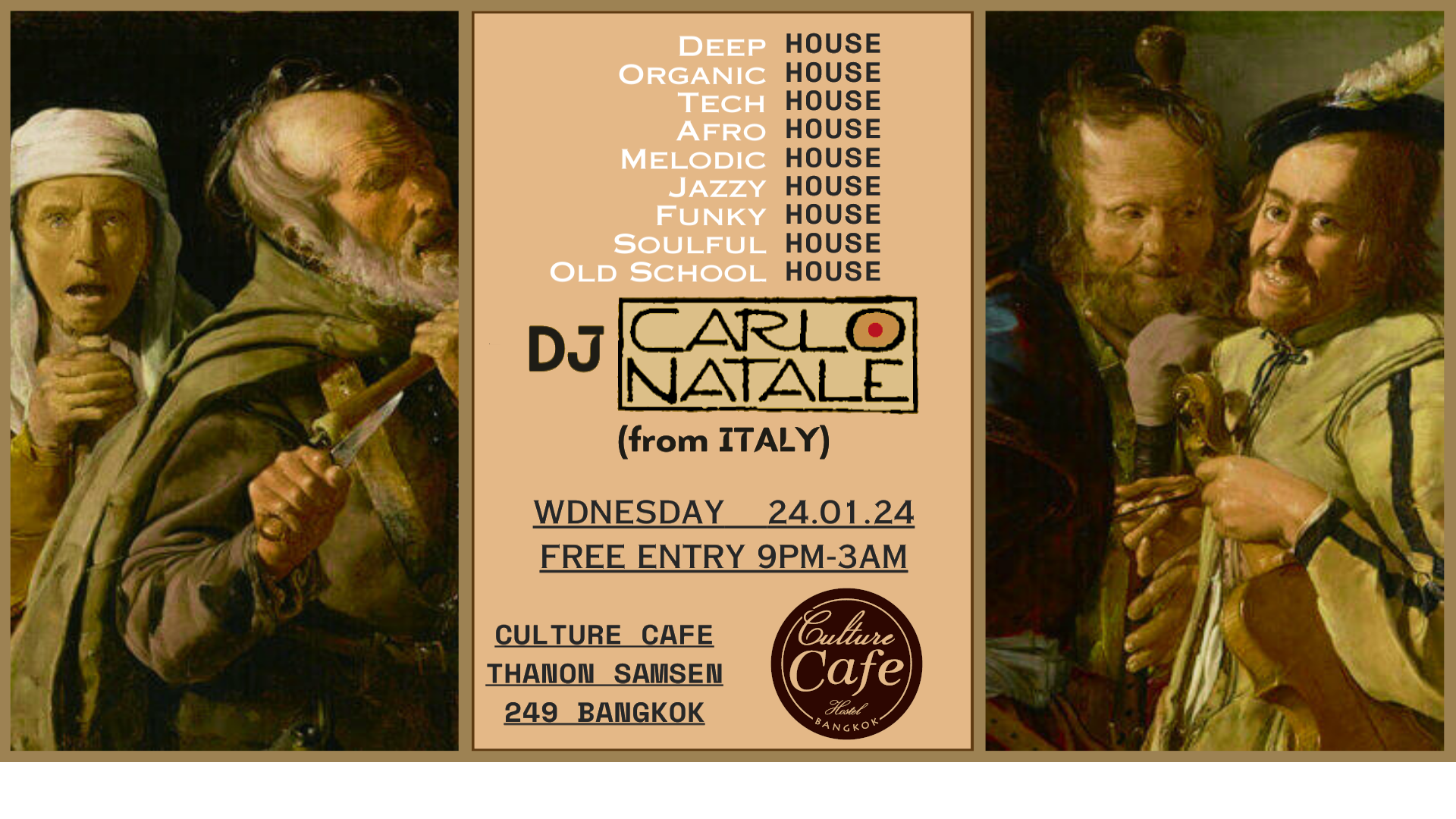 WEDNESDAY HOUSE MUSIC DJ Carlo Natale Italy At Culture Cafe Bangkok