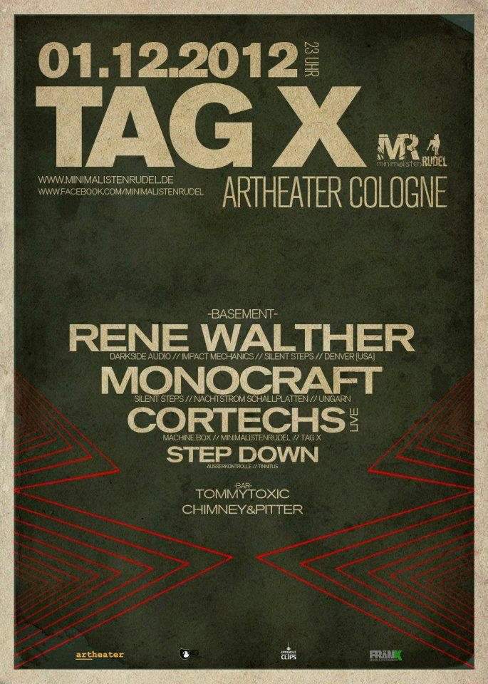 TAG X Pres. Rene Walther & Monocraft - フライヤー表