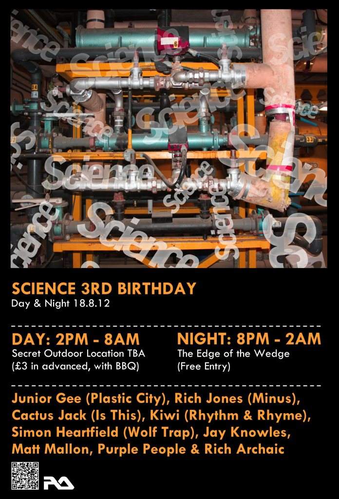 Science 3rd Birthday Party - Day & Night - フライヤー表