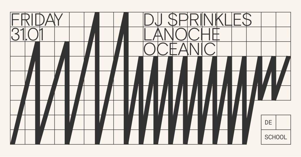 DJ Sprinkles / Lanoche / Oceanic - フライヤー表