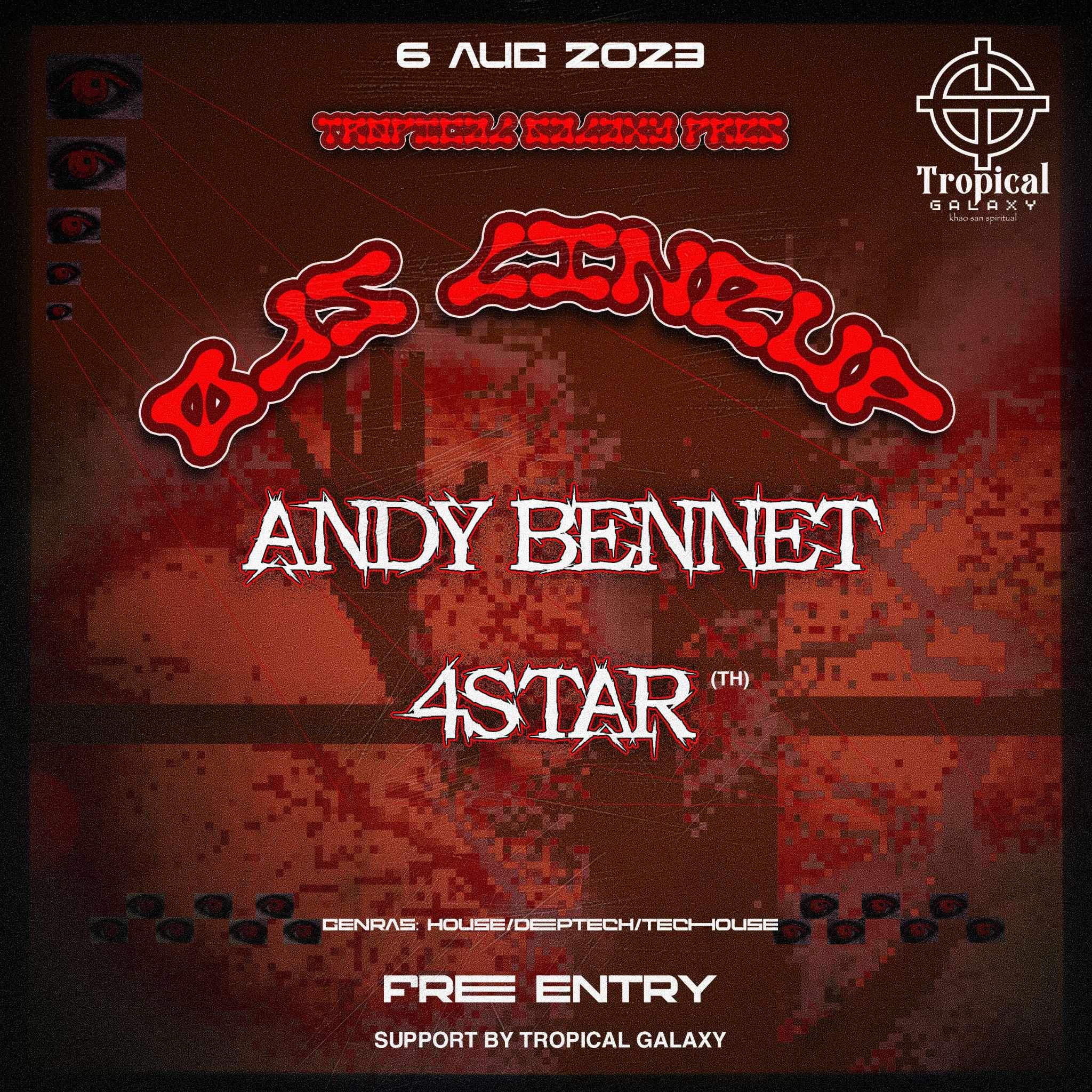 Tropical Galaxy presents.Andy Bennet 4STAR (TH) - フライヤー表