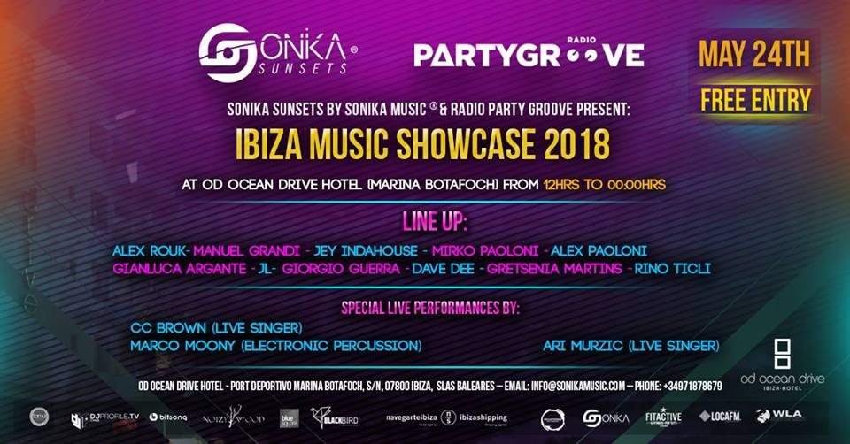 Ibiza Music Showcase 2018 - フライヤー表