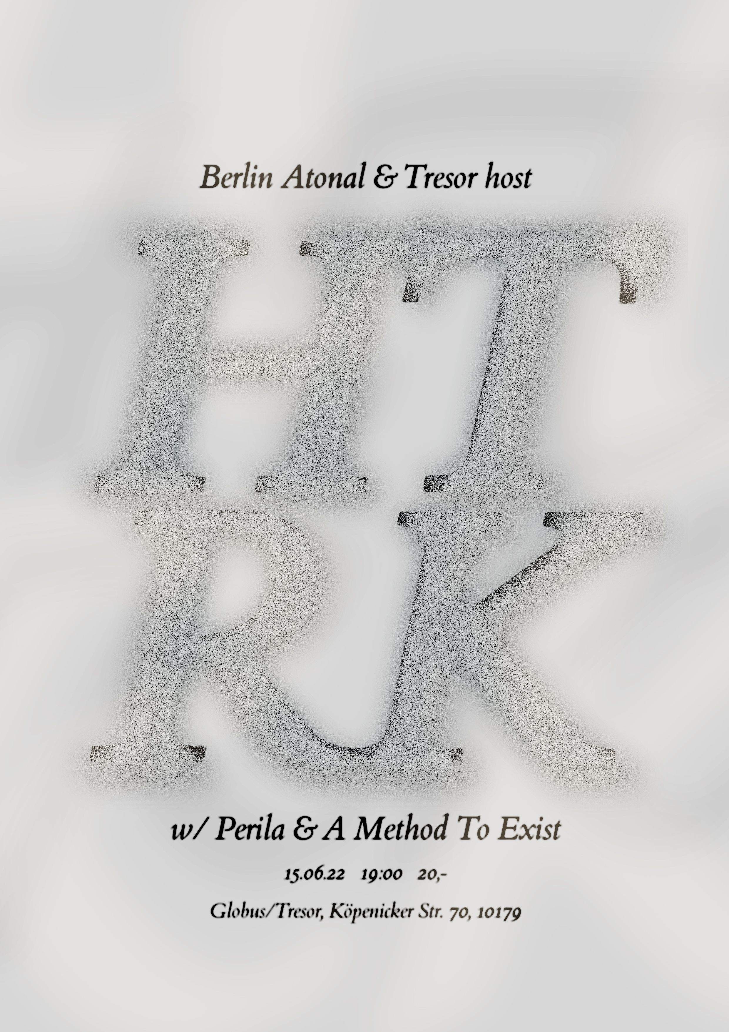 HTRK (live), Perila, A Method To Exist - Página frontal