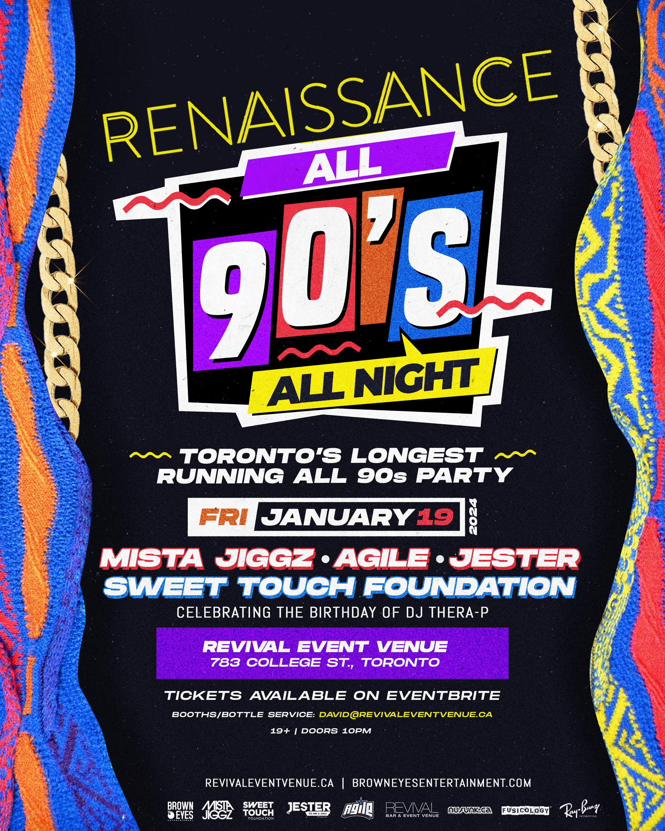 RENAISSANCE - ALL 90s featuring Sweet Touch Foundation, Mista Jiggz, Jester, & Agile - Página trasera
