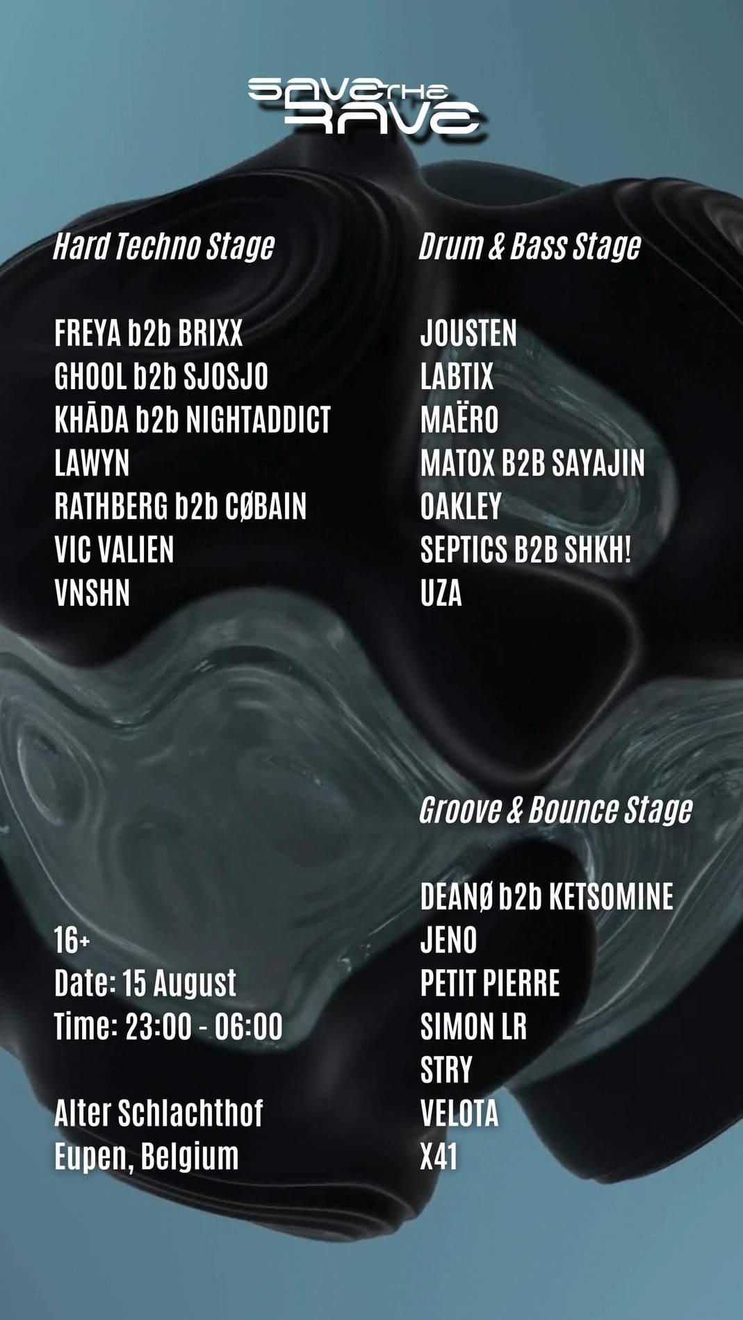 SAVE THE RAVE Indoor Festival at Alter Schlachthof, Belgium