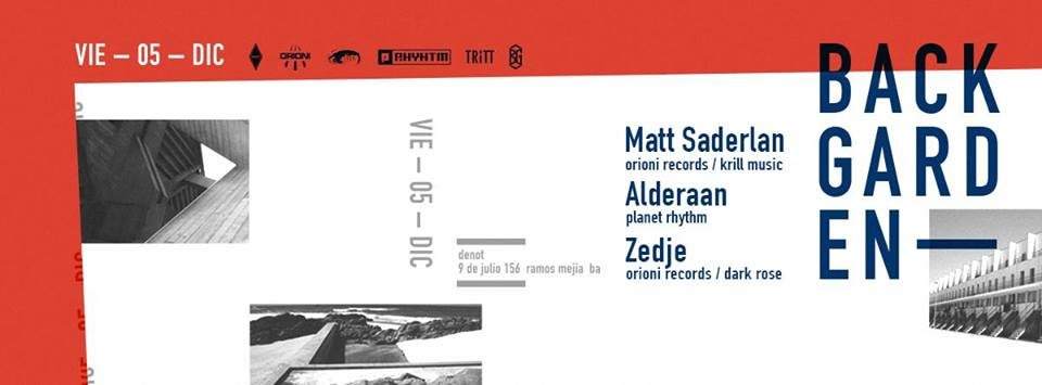 Back Garden with Matt Saderlan, Alderaan & Zedje - Página frontal